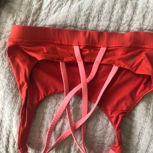 Red lululemon energy bra